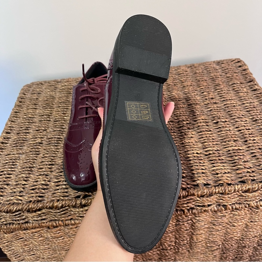 Asos Manic Burgundy Lace-up brogues - Size UK 5 - Picture 8 of 11